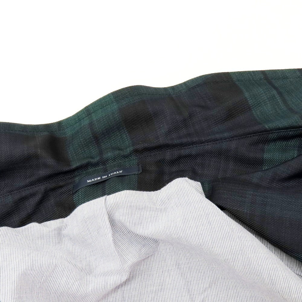 【中古】タリアトーレ TAGLIATORE CHARLIE Brilla per il gusto別注 ポリエステル チェック ピーコート グリーンxブラック【 46 】【 状態ランクB 】【 メンズ 】