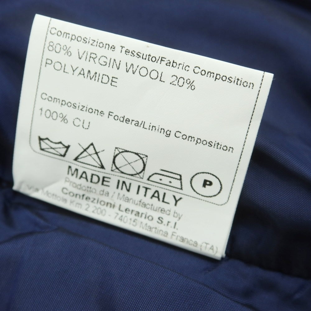 【中古】タリアトーレ TAGLIATORE ウール チェック カジュアル系ジレ ネイビーxブラウン【 46 】【 状態ランクB 】【 メンズ 】