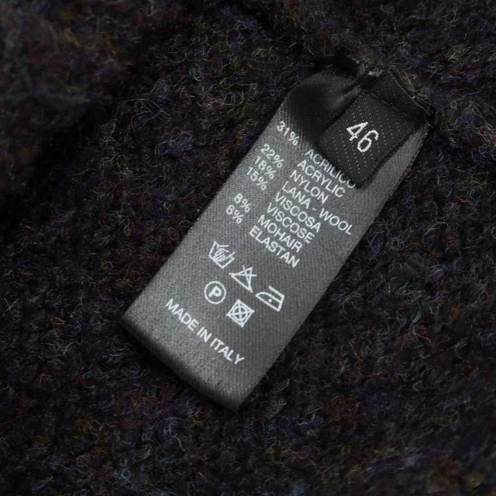 【中古】ロベルトコリーナ ROBERTO COLLINA ノルディック柄 ミドルゲージ プルオーバーニット ダークグレー系【 46 】【 状態ランクB 】【 メンズ 】