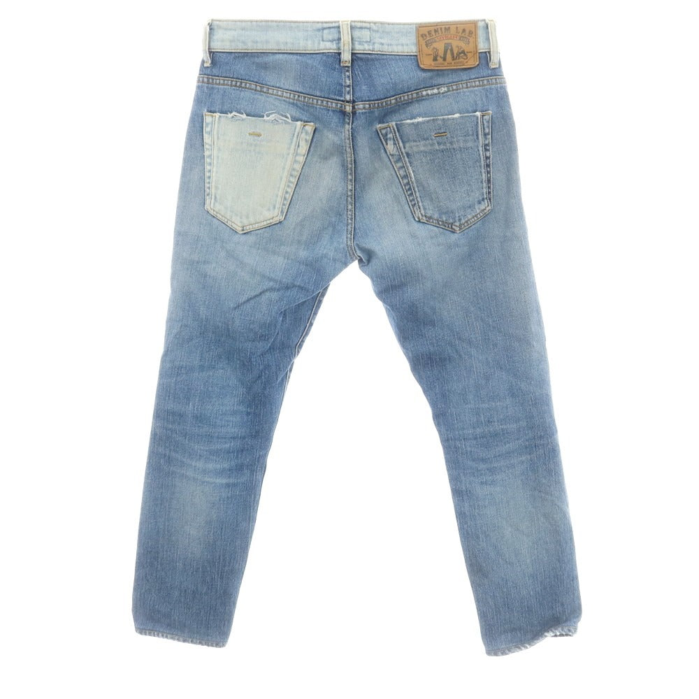 【中古】シビリア SIVIGLIA クラッシュ&リペア加工 ストレッチ コットン デニムパンツ ブルー【 30 】【 状態ランクD 】【 メンズ 】