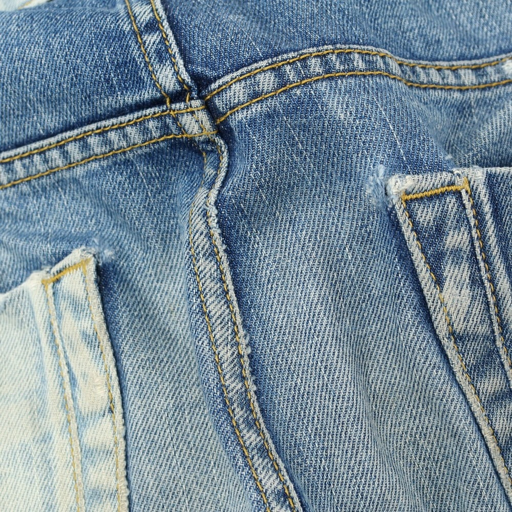 【中古】シビリア SIVIGLIA クラッシュ&リペア加工 ストレッチ コットン デニムパンツ ブルー【 30 】【 状態ランクD 】【 メンズ 】