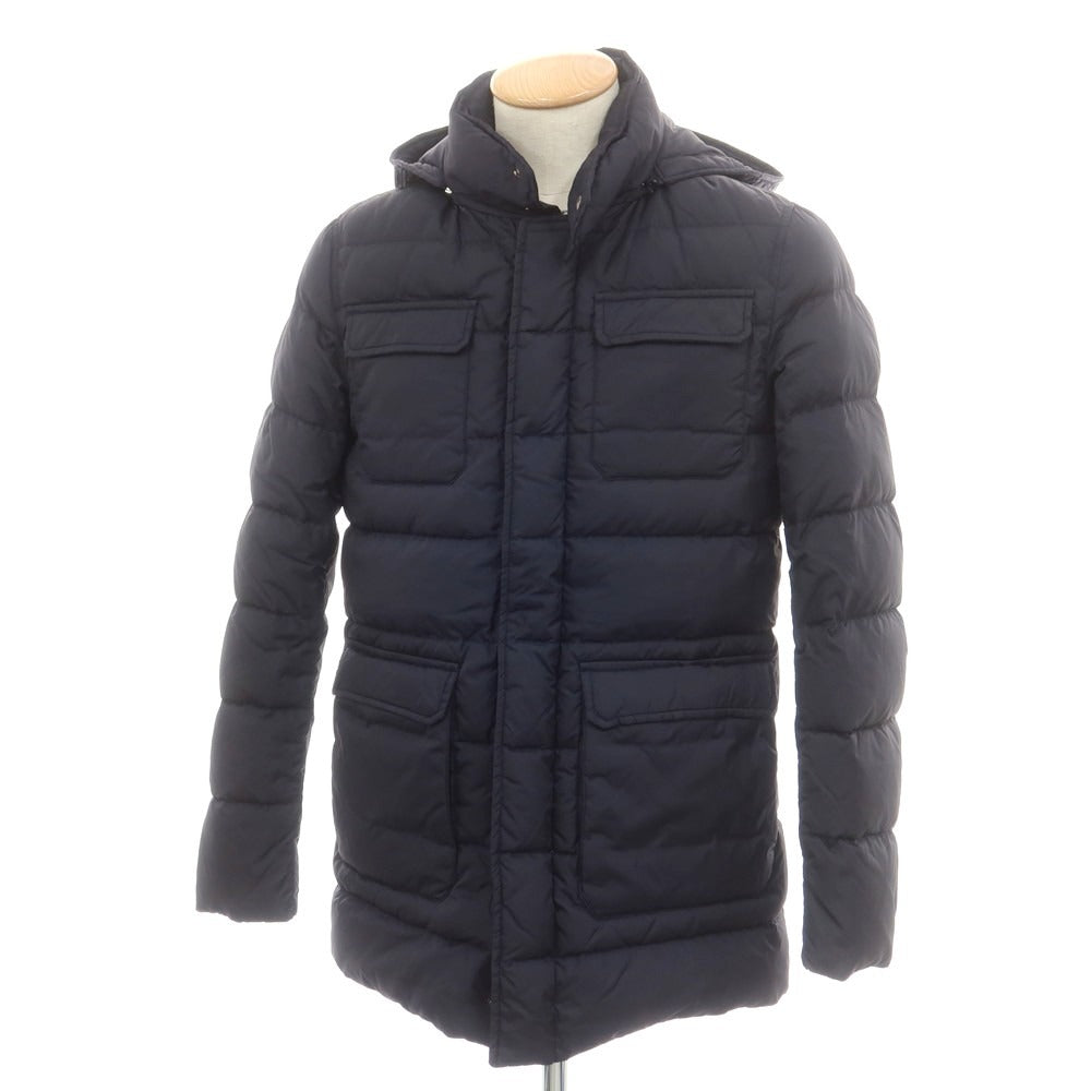 【中古】ヘルノ Herno ナイロン ダウンジャケット ネイビー【 44 】【 状態ランクB 】【 メンズ 】