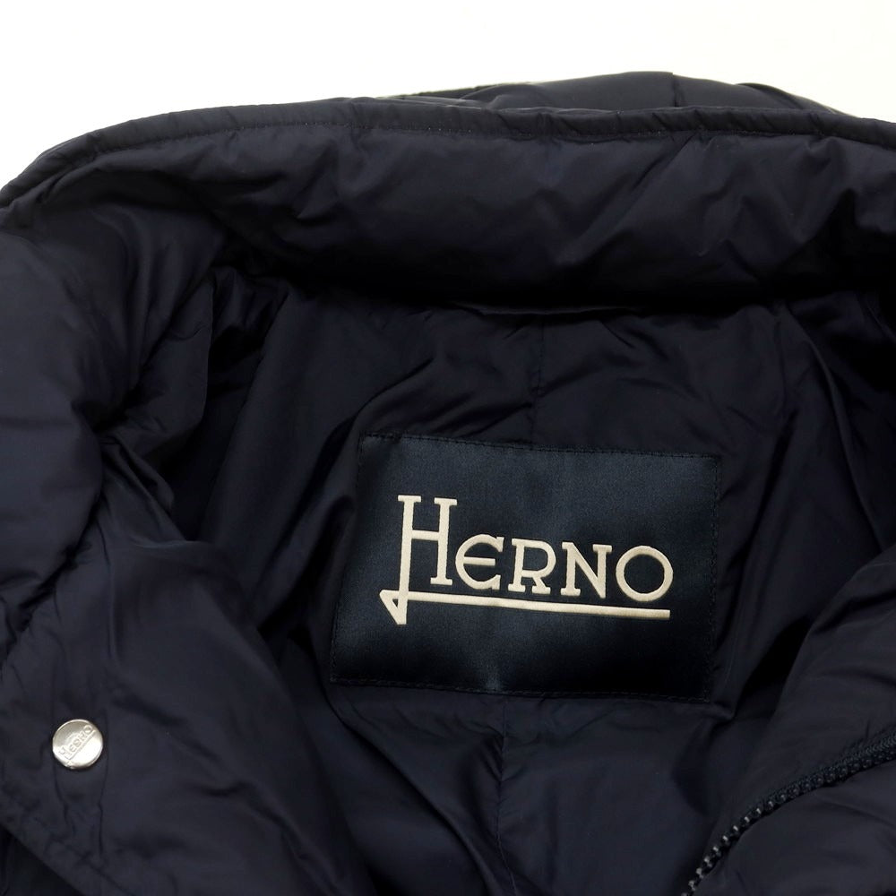 【中古】ヘルノ Herno ナイロン ダウンジャケット ネイビー【 44 】【 状態ランクB 】【 メンズ 】