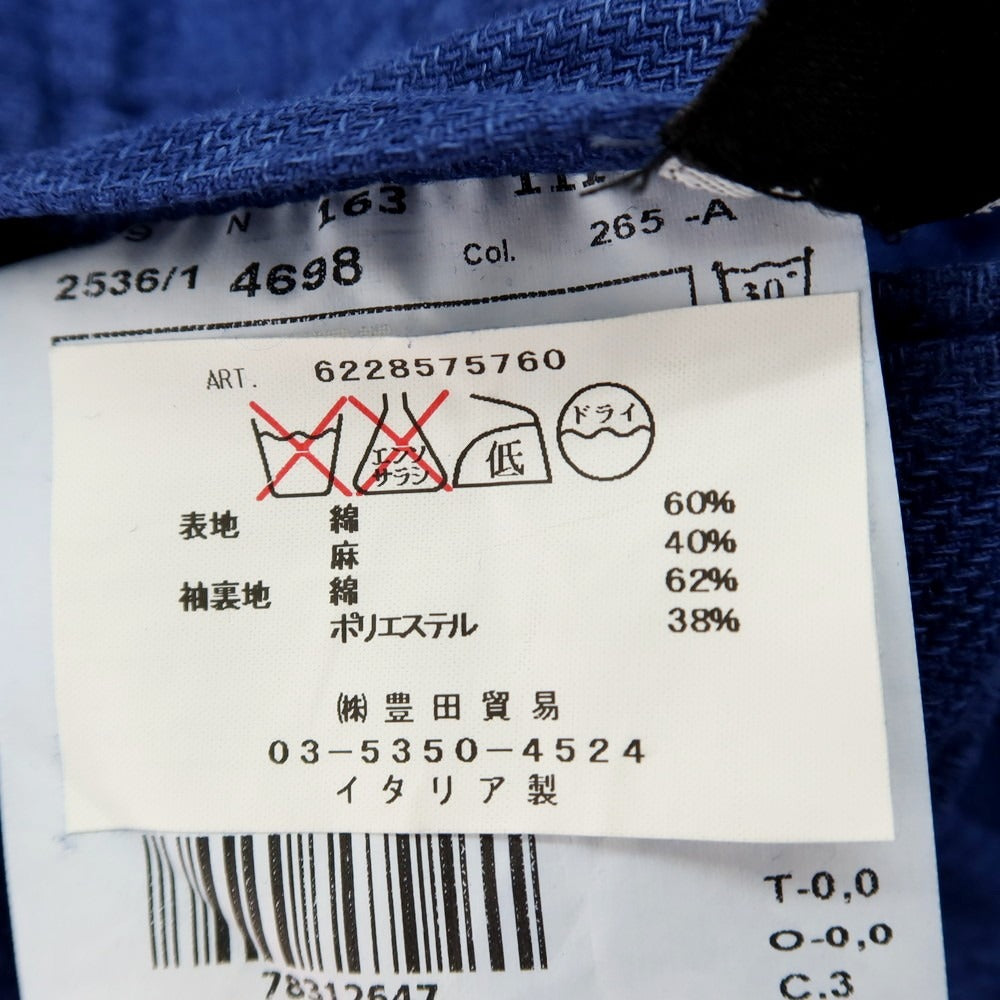 【中古】エルビーエム1911 L.B.M.1911 コットンリネン チェック 2B テーラードジャケット ブルー【サイズ42】【 状態ランクC 】【 メンズ 】