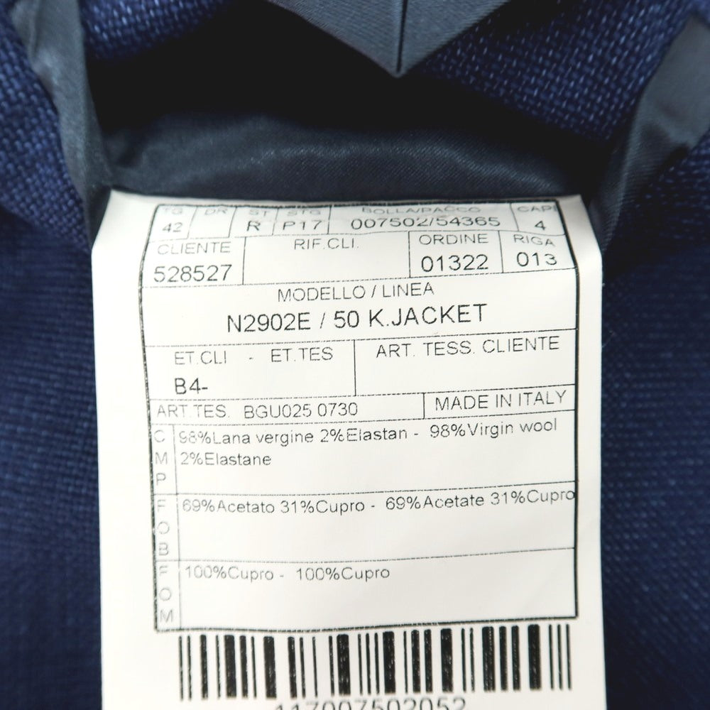 【中古】ボリオリ BOGLIOLI 50 K.JACKET ストレッチ ウール 3B テーラードジャケット ネイビー【サイズ42】【 状態ランクB 】【 メンズ 】