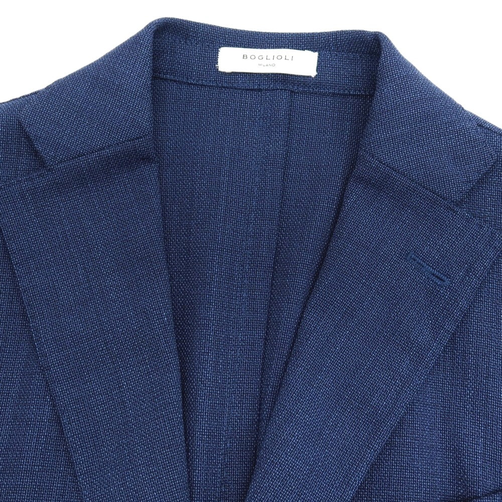 【中古】ボリオリ BOGLIOLI 50 K.JACKET ストレッチ ウール 3B テーラードジャケット ネイビー【サイズ42】【 状態ランクB 】【 メンズ 】