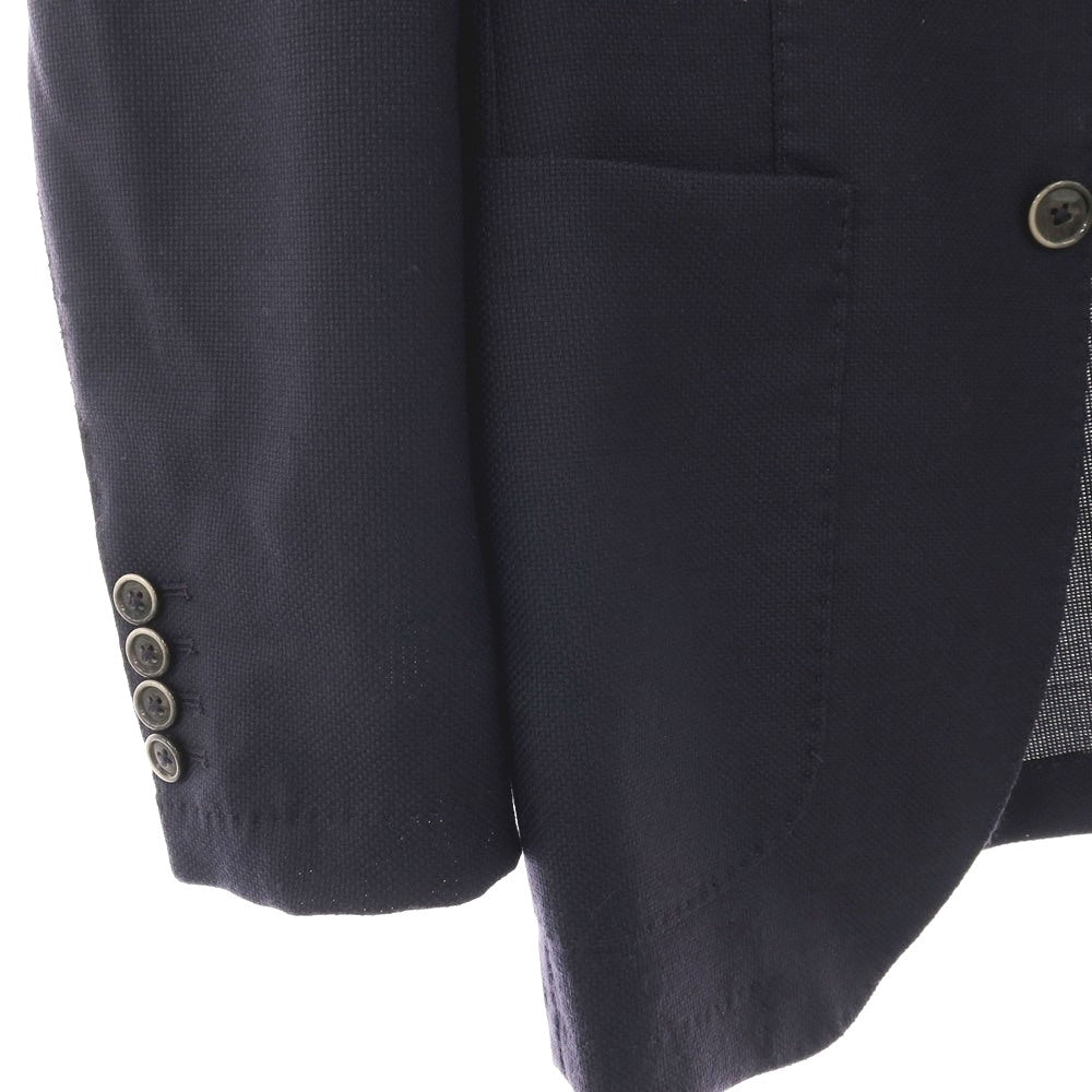 【中古】ハケットロンドン HACKETT LONDON ウール 2B テーラードジャケット ネイビー【サイズ36R/46R(M位)】【 状態ランクC 】【 メンズ 】