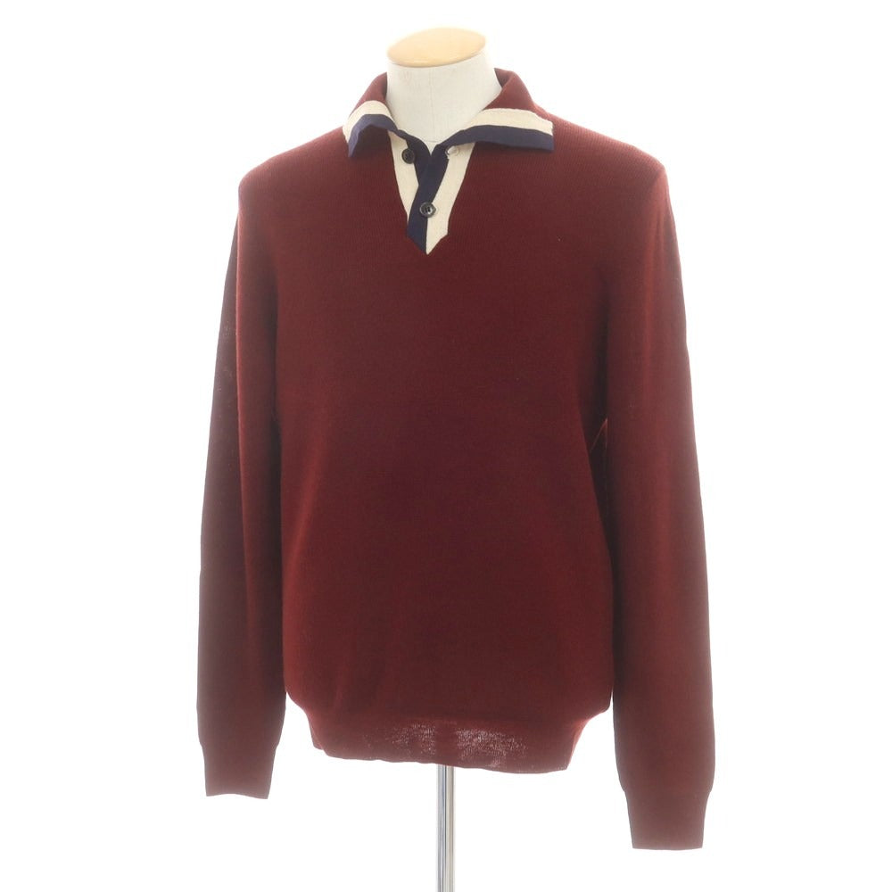【中古】ドリスヴァンノッテン DRIES VAN NOTEN ハイゲージウール ポロニット マルーン【 M 】【 状態ランクA 】【 メンズ 】