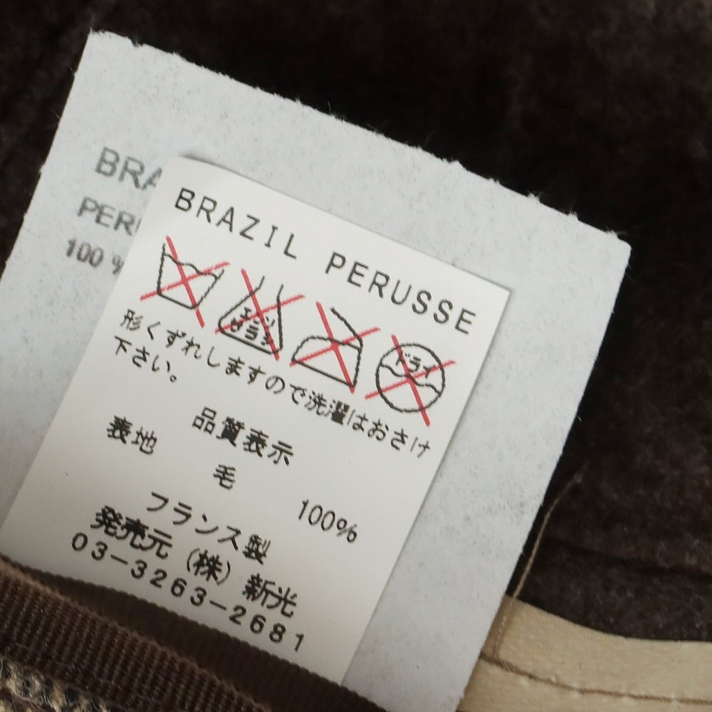 【中古】インパーコルク IMPERCORK Paris ウール ハット ブラウン系【 58 】【 状態ランクA 】【 メンズ 】