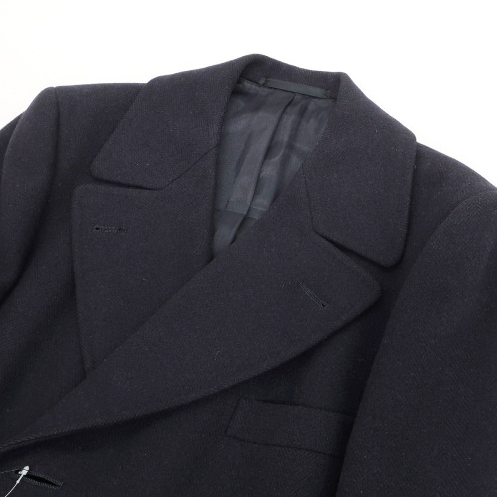 【中古】チェスターバリー Chester Barrie ウール ダブルブレストコート サヴィルロウ ネイビー【サイズ表記なし(M位)】【 状態ランクC 】【 メンズ 】