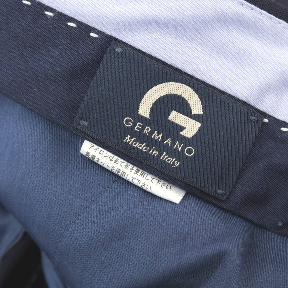 【中古】ジェルマーノ GERMANO CITY ウールポリエステルポリウレタン ドレススラックスパンツ ネイビー【サイズ44】【 状態ランクB 】【 メンズ 】
