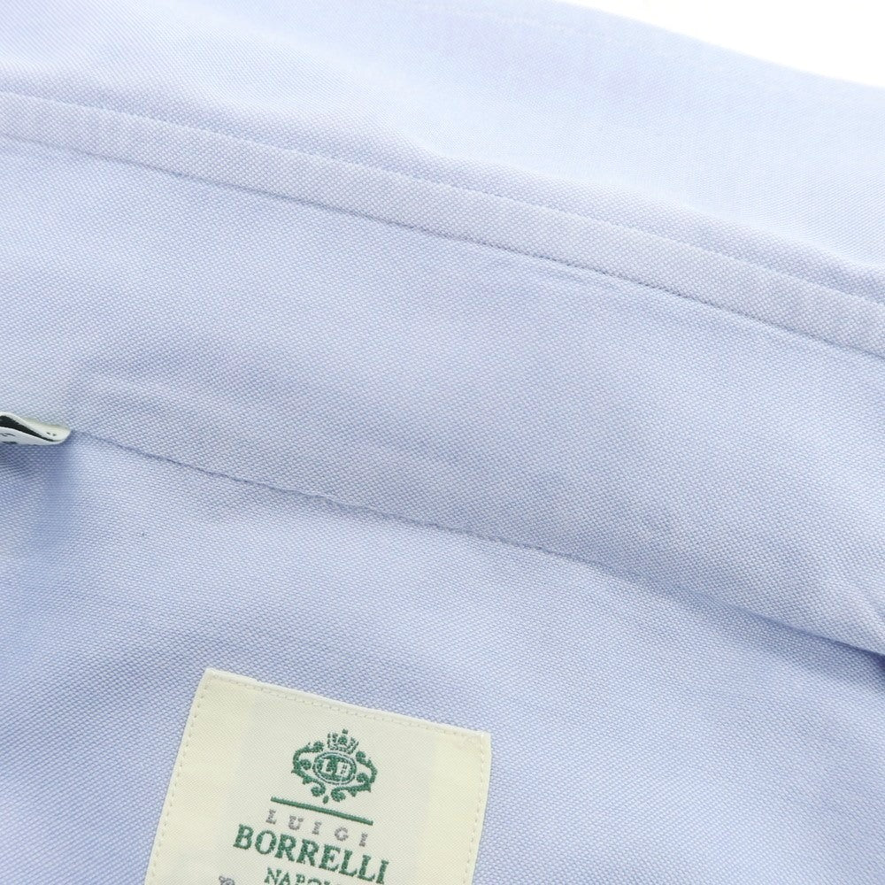 【中古】ルイジ ボレッリ Luigi Borrelli コットン ホリゾンタルカラー ドレスシャツ ライトブルー【 38 】【 状態ランクB 】【 メンズ 】