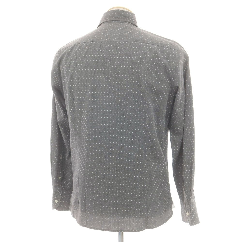 【中古】ギローバー GUY ROVER コットン ドット ホリゾンタルカラー カジュアルシャツ グレー【 S 】【 状態ランクB 】【 メンズ 】