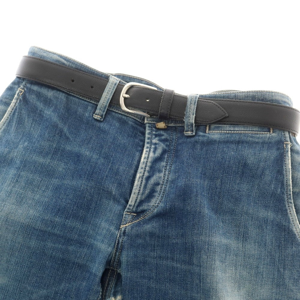 【中古】サドラーズ Saddlers 型押しレザー ベルト ブラック【 80-95 】【 状態ランクC 】【 メンズ 】