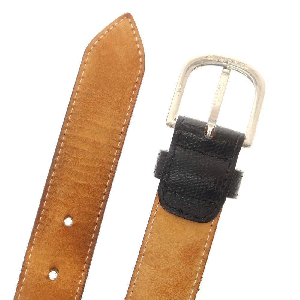 【中古】サドラーズ Saddlers 型押しレザー ベルト ブラック【 80-95 】【 状態ランクC 】【 メンズ 】