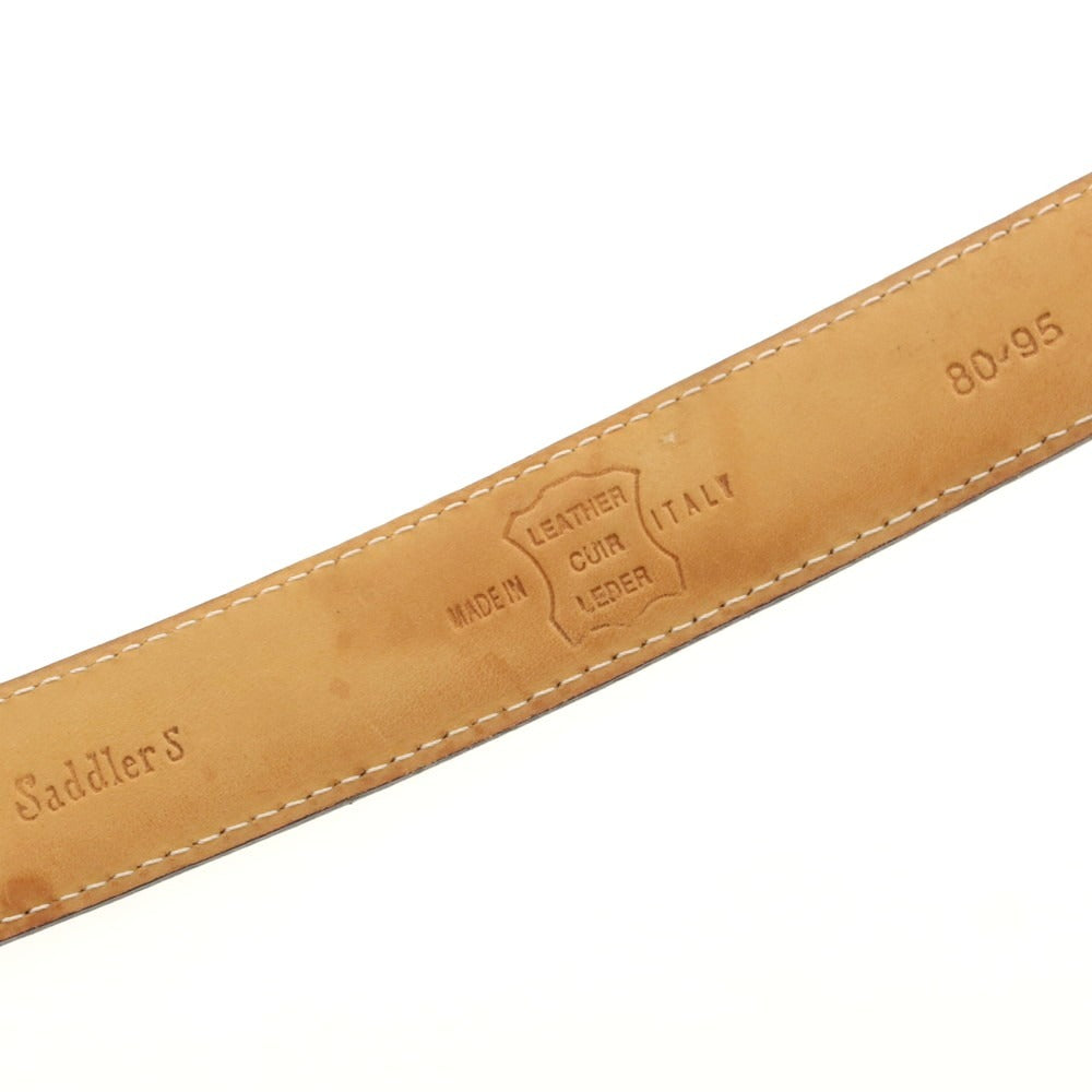 【中古】サドラーズ Saddlers 型押しレザー ベルト ブラック【 80-95 】【 状態ランクC 】【 メンズ 】