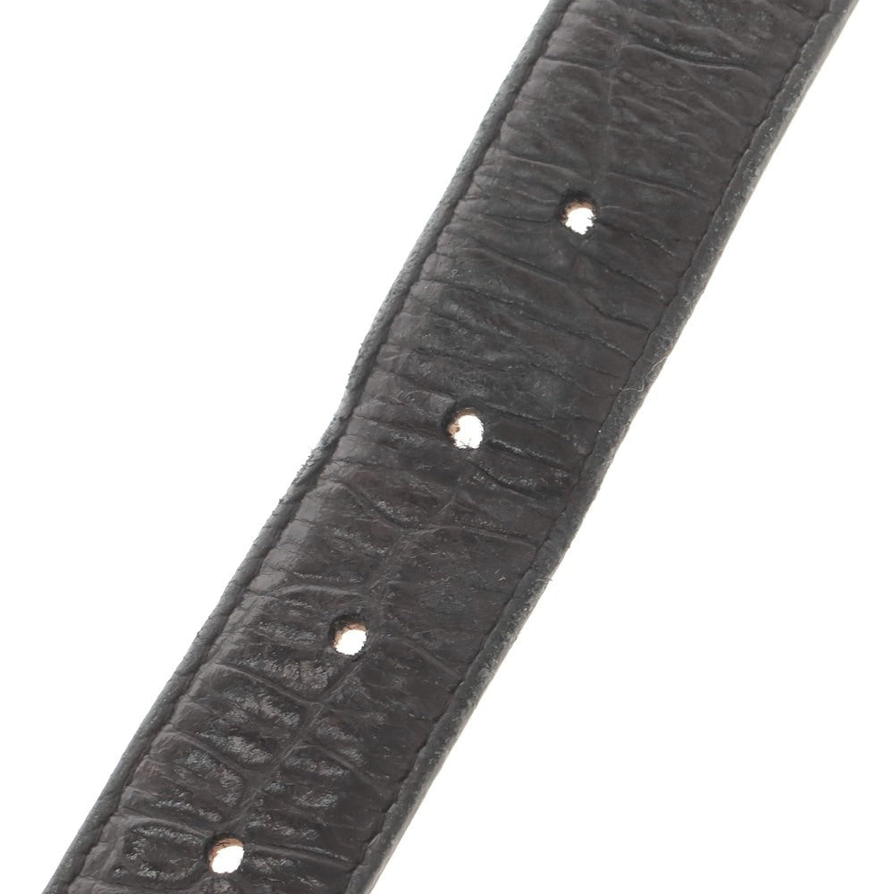 【中古】サドラーズ Saddlers クロコ型押しレザー ベルト ブラック【 80 】【 状態ランクC 】【 メンズ 】