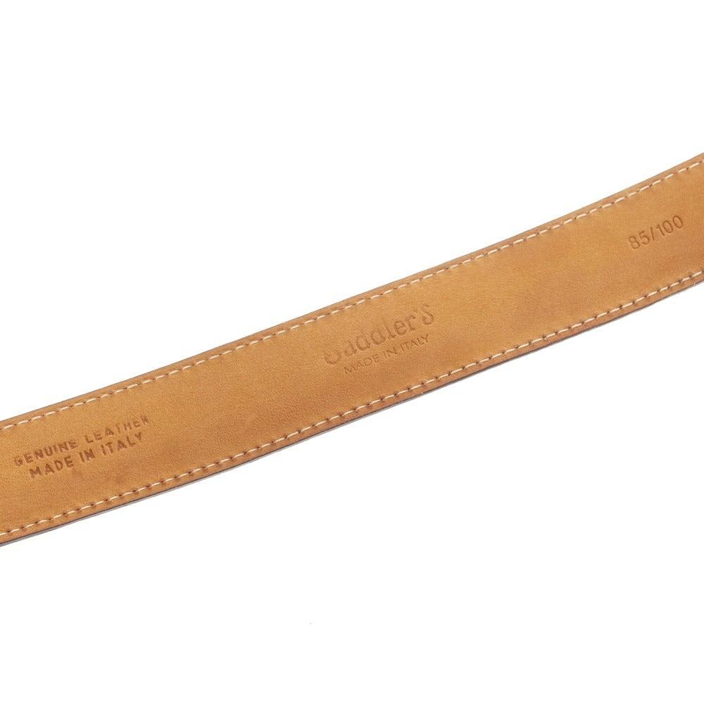 【中古】サドラーズ Saddlers クロコ型押しレザー ベルト ブラウン【 85-100 】【 状態ランクC 】【 メンズ 】