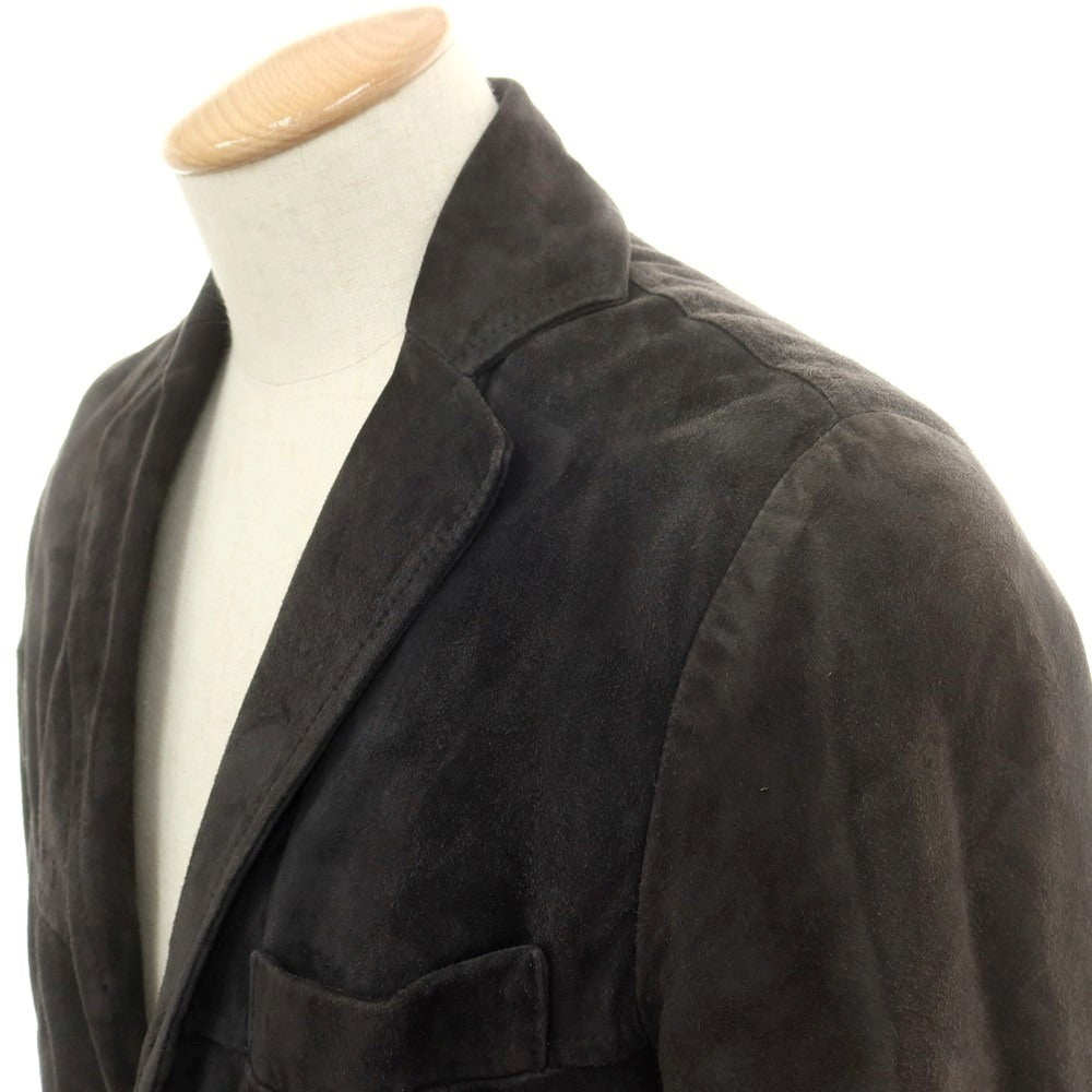 【中古】エンメティ EMMETI スエード系 中綿入り チェスターフィールドコート ブラック【 サイズ表記なし(S位) 】【 状態ランクC 】【 メンズ 】