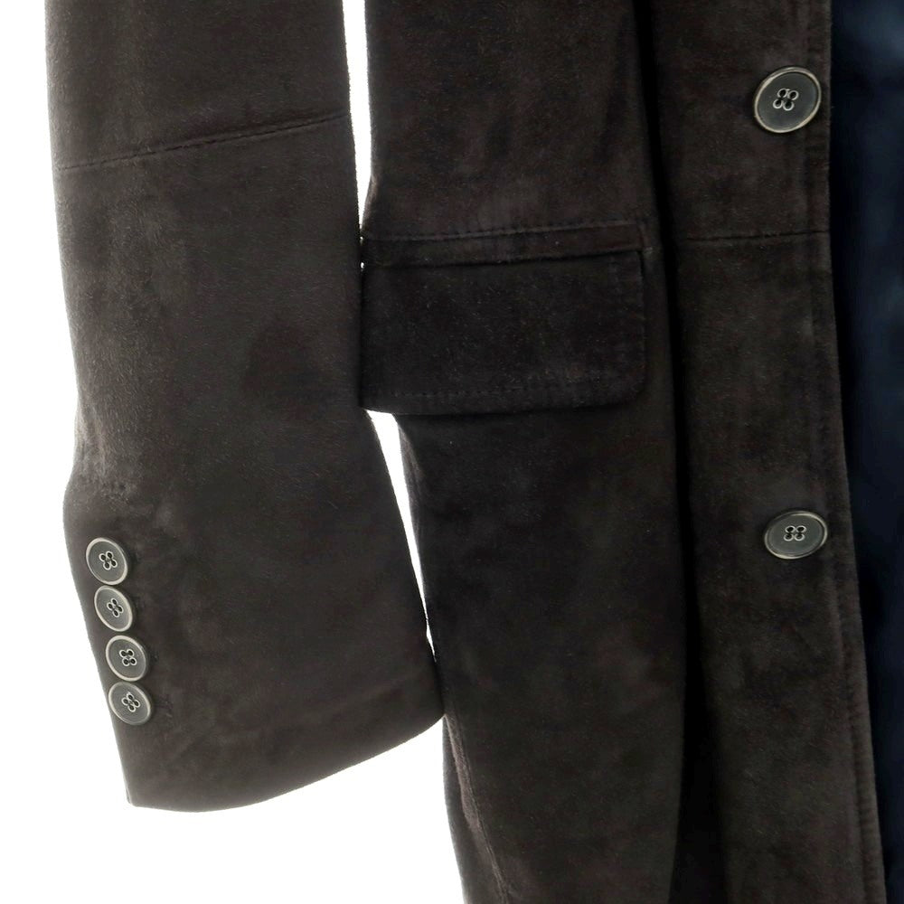 【中古】エンメティ EMMETI スエード系 中綿入り チェスターフィールドコート ブラック【 サイズ表記なし(S位) 】【 状態ランクC 】【 メンズ 】