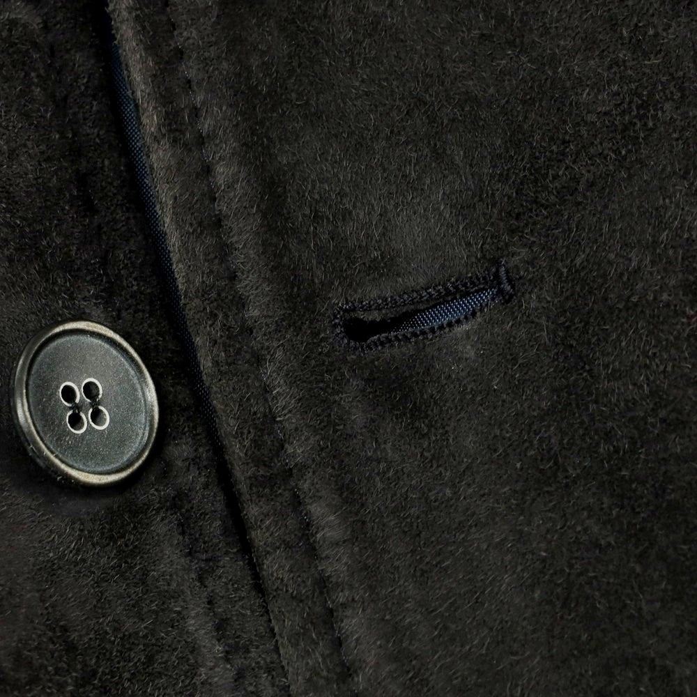 【中古】エンメティ EMMETI スエード系 中綿入り チェスターフィールドコート ブラック【 サイズ表記なし(S位) 】【 状態ランクC 】【 メンズ 】