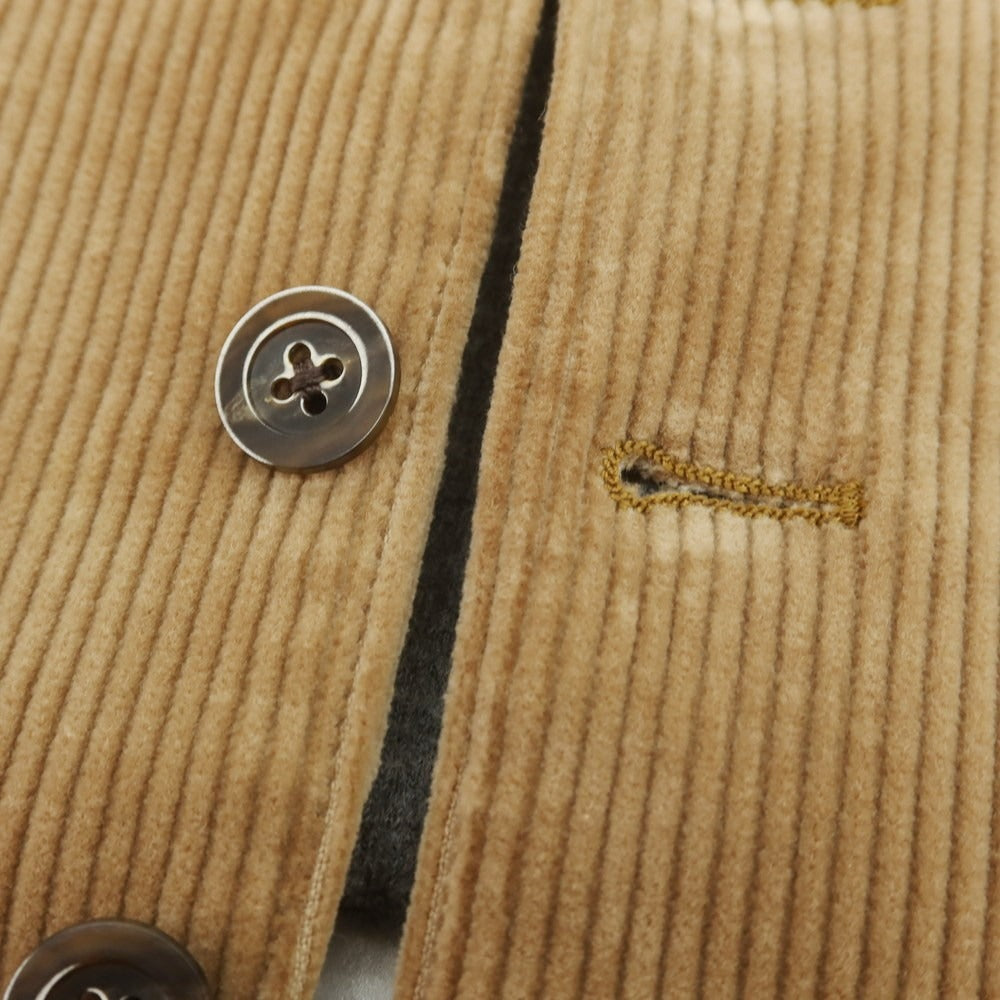 【中古】ブリッラ ペル イル グスト Brilla per il gusto コーデュロイ カジュアル系ジレ ベスト ライトブラウン【 S 】【 状態ランクB 】【 メンズ 】