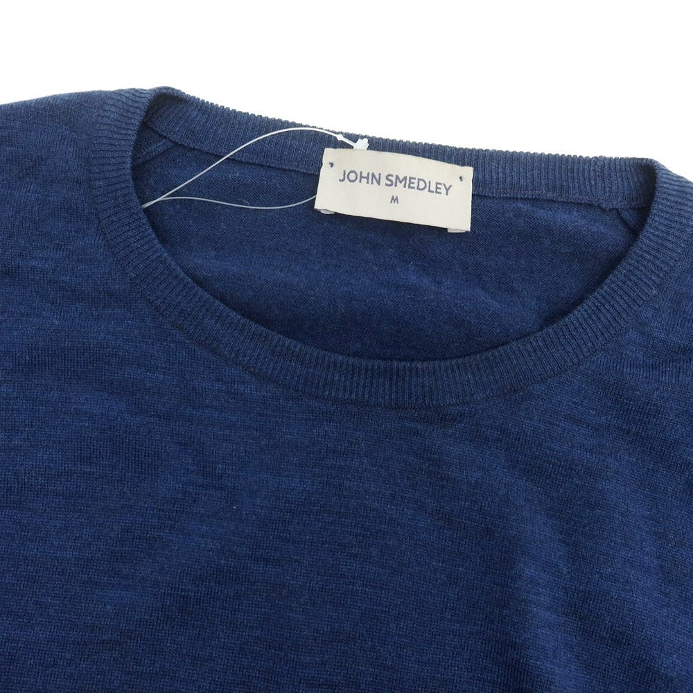 【中古】ジョンスメドレー JOHN SMEDLEY ハイゲージウール プルオーバーニット ライトネイビー【 M 】【 状態ランクC 】【 メンズ 】