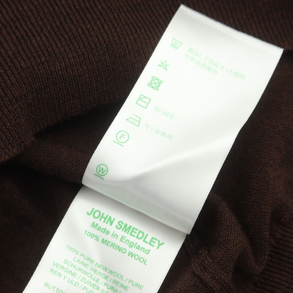 【中古】ジョンスメドレー JOHN SMEDLEY ハイゲージウール ポロニット ブラウン【 XS 】【 状態ランクC 】【 メンズ 】