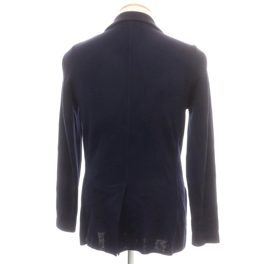 【中古】ラルディーニ LARDINI ウール ダブル ニットジャケット ネイビー【 S 】【 状態ランクB 】【 メンズ 】