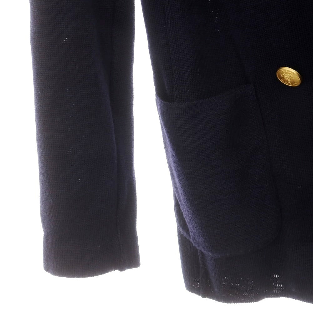 【中古】ラルディーニ LARDINI ウール ダブル ニットジャケット ネイビー【 S 】【 状態ランクB 】【 メンズ 】