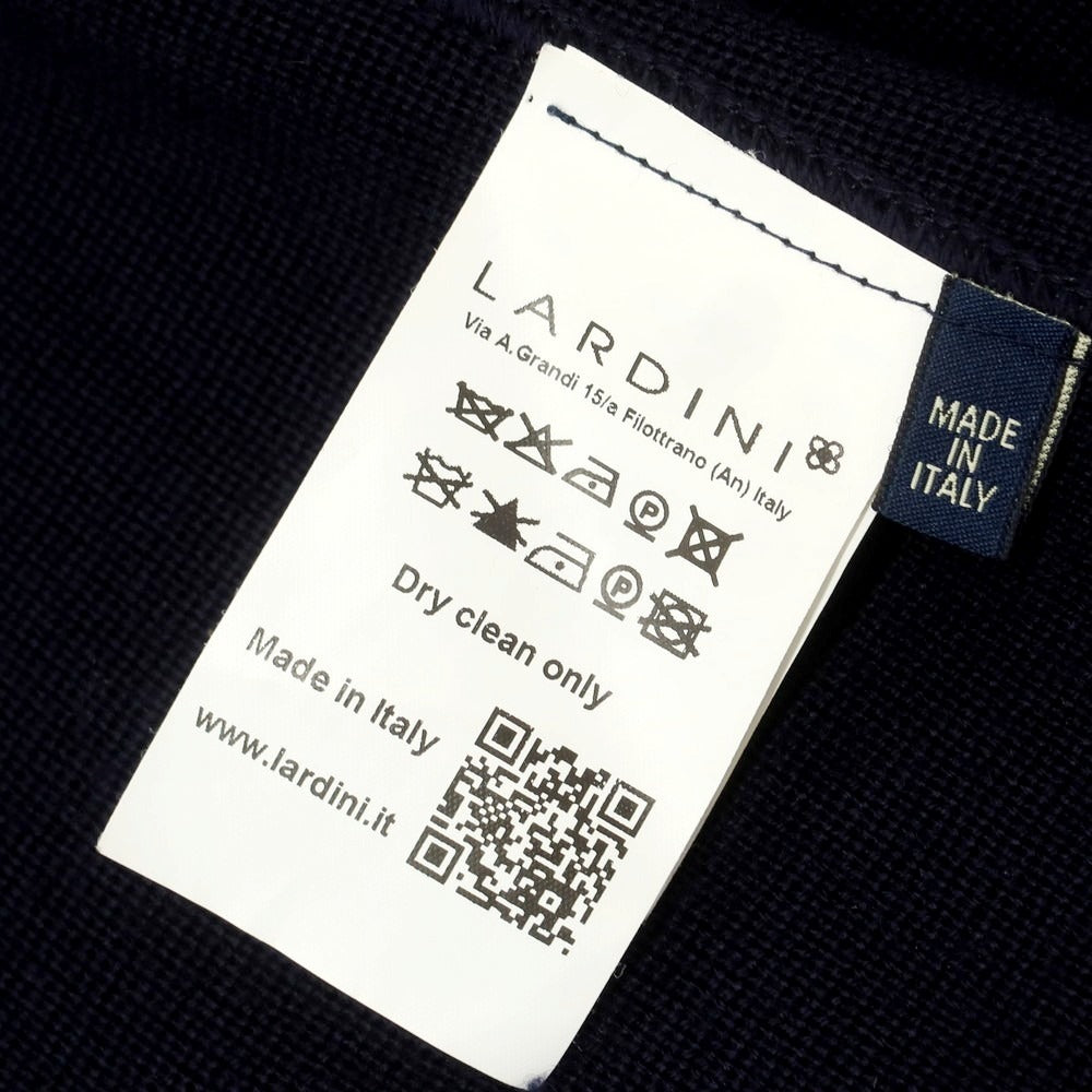 【中古】ラルディーニ LARDINI ウール ダブル ニットジャケット ネイビー【 S 】【 状態ランクB 】【 メンズ 】
