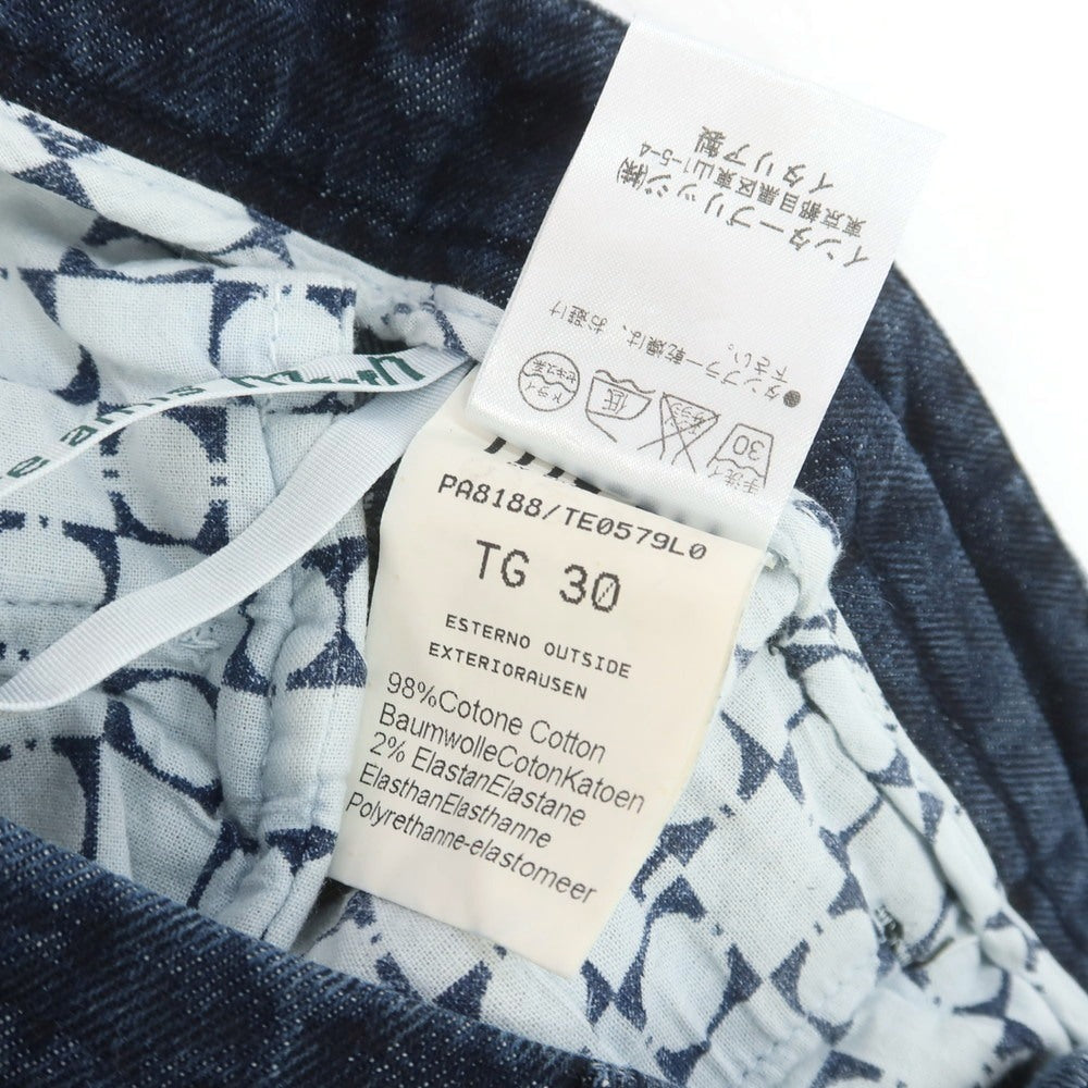 【中古】アントレアミ ENTRE AMIS ストレッチコットン ハウンドトゥース ジーンズ デニムパンツ ネイビー【 30 】【 状態ランクC 】【 メンズ 】