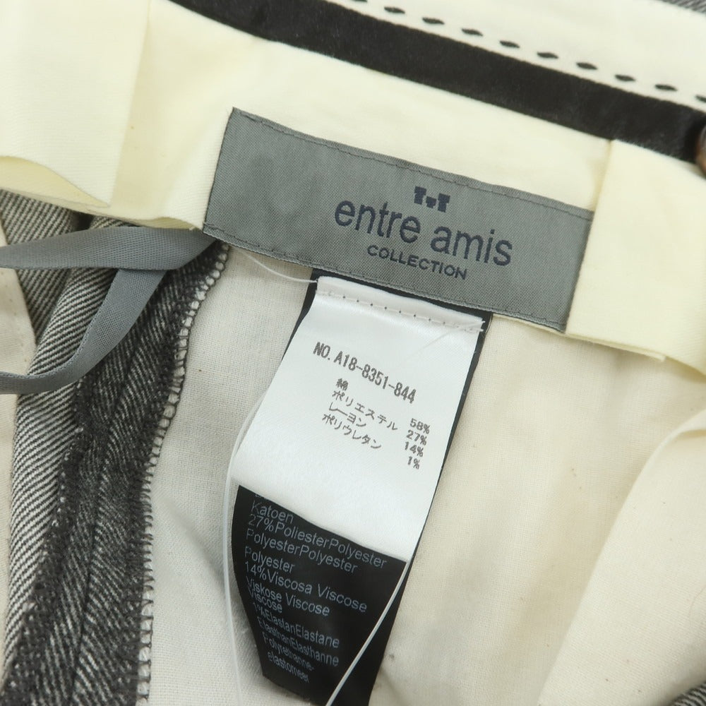【中古】アントレアミ ENTRE AMIS ストレッチ コットンポリエステルレーヨン カジュアルスラックスパンツ グレー【 31 】【 状態ランクB 】【 メンズ 】