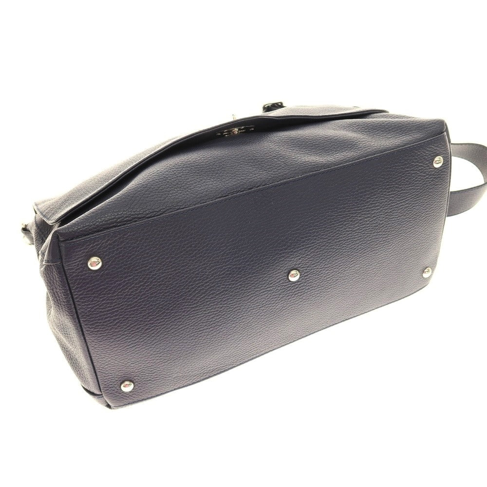 【中古】ザネラート ZANELLATO POSTINA 50’S レザー ショルダーバッグ ネイビー【 状態ランクB 】【 メンズ 】