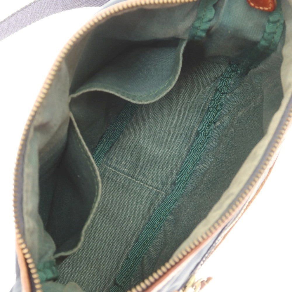 【中古】フェリージ Felisi 04-35 ナイロン×レザー ショルダーバッグ ネイビーxブラウン【 状態ランクC 】【 ユニセックス 】