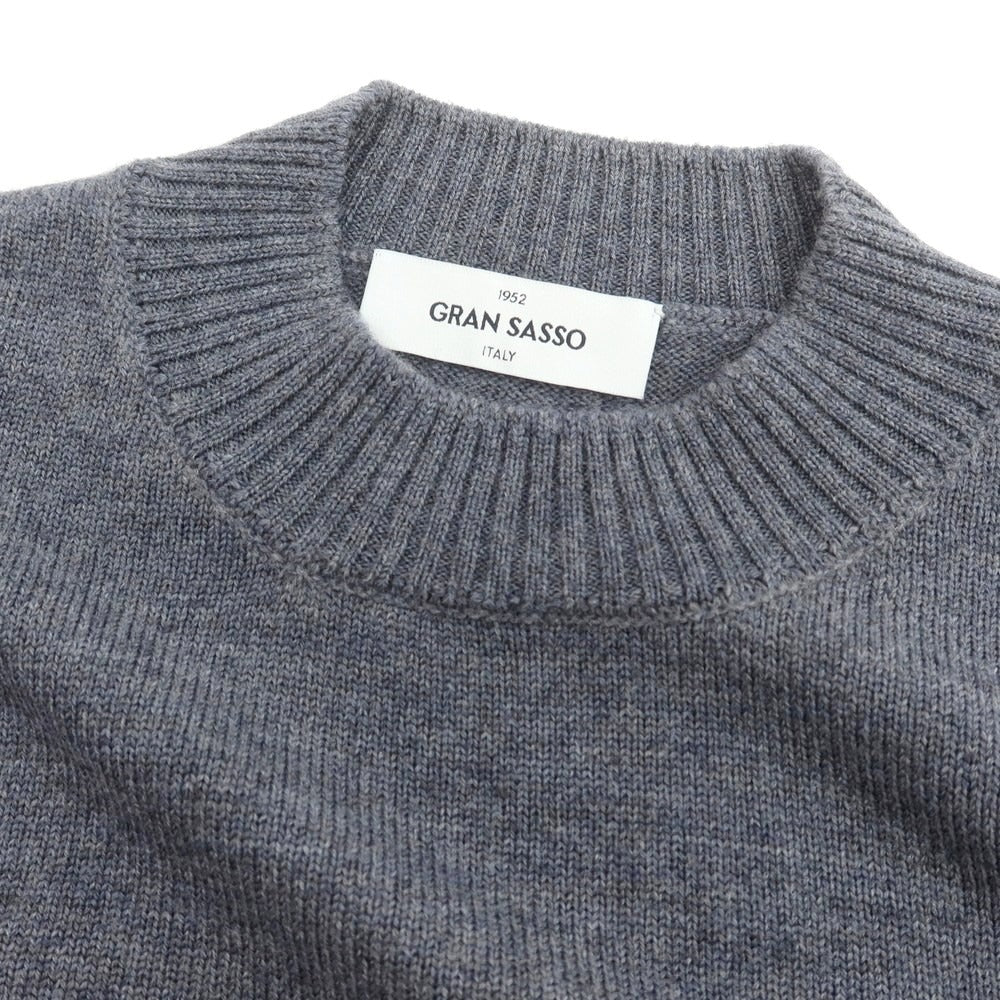 【中古】グランサッソ GRAN SASSO ウール プルオーバーニット グレー【 50 】【 状態ランクB 】【 メンズ 】