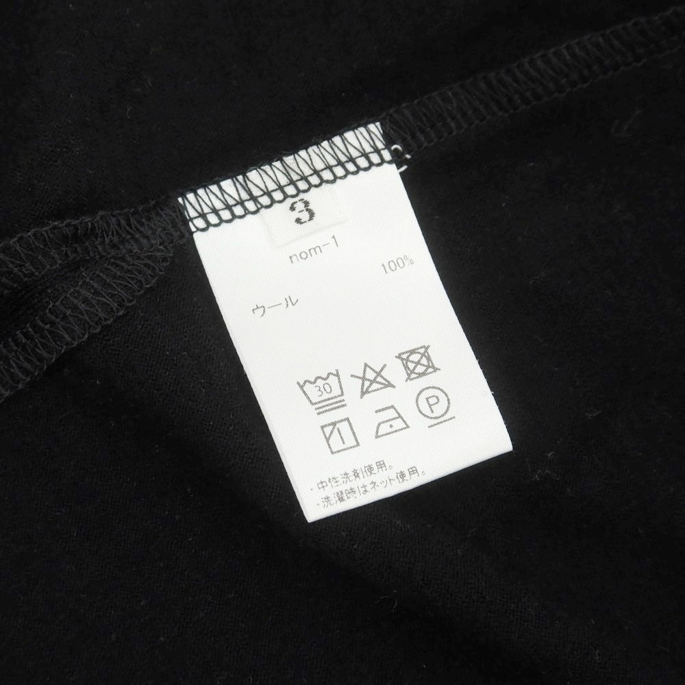 【中古】ノミアモ nomiamo ハイゲージウール プルオーバーニット ブラック【 3 】【 状態ランクB 】【 メンズ 】