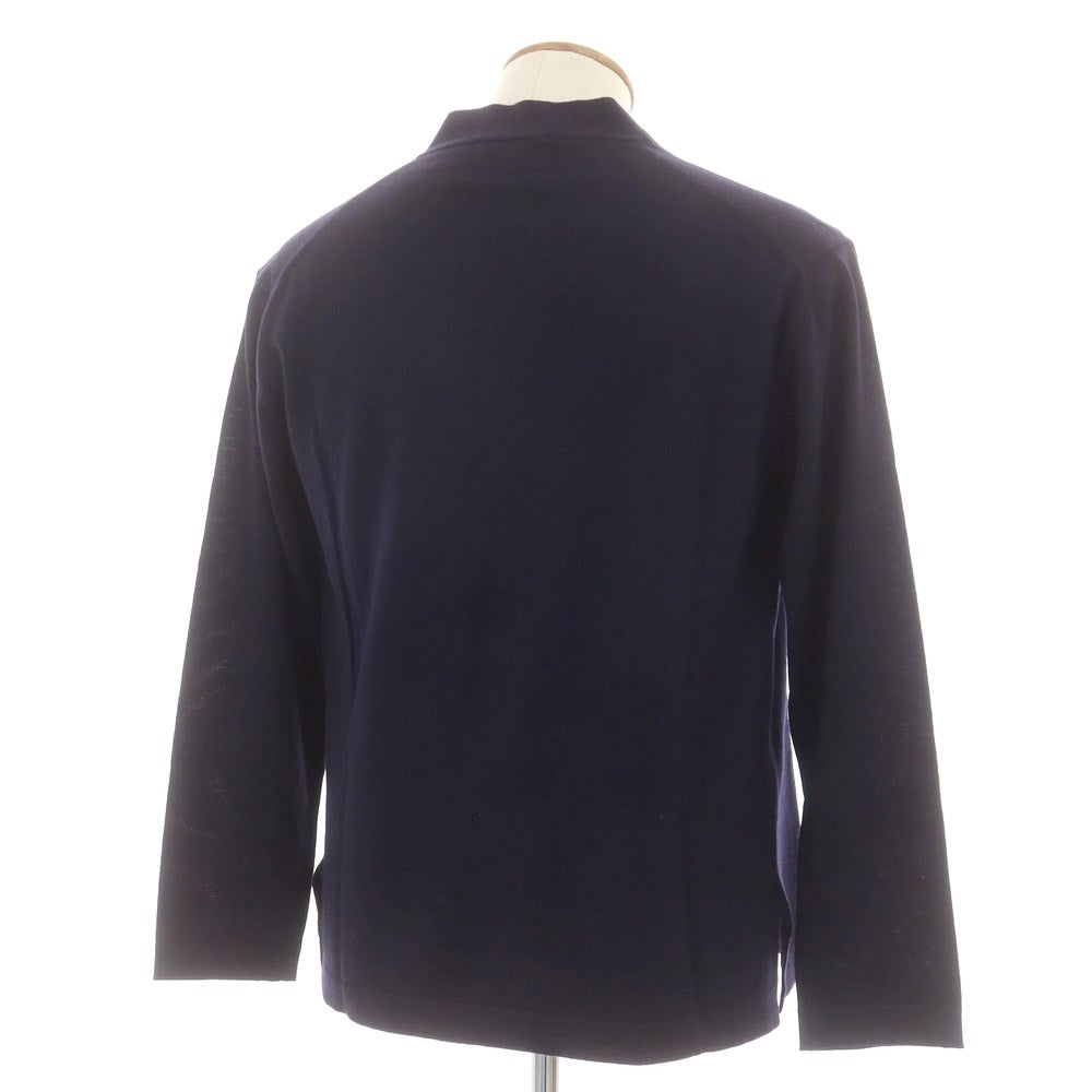 【中古】ロベルトコリーナ ROBERTO COLLINA ハイゲージウール カーディガン ネイビー【 48 】【 状態ランクB 】【 メンズ 】