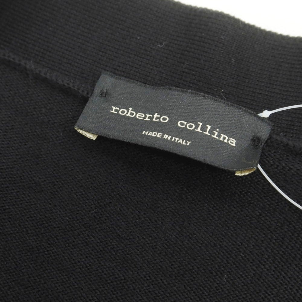 【中古】ロベルトコリーナ ROBERTO COLLINA ハイゲージウール カーディガン ブラック【 48 】【 状態ランクB 】【 メンズ 】