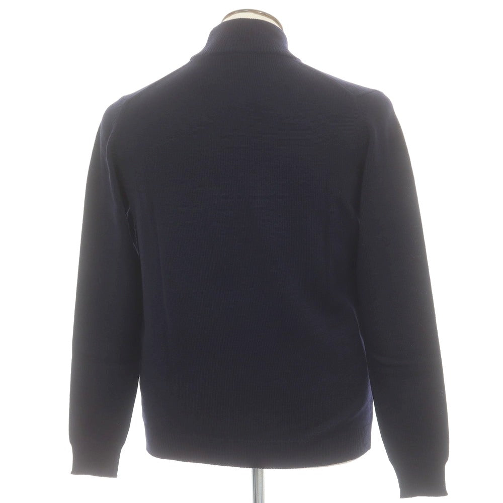 【中古】ロベルトコリーナ ROBERTO COLLINA ウール ハイネック プルオーバーニット ネイビー【 50 】【 状態ランクA 】【 メンズ 】