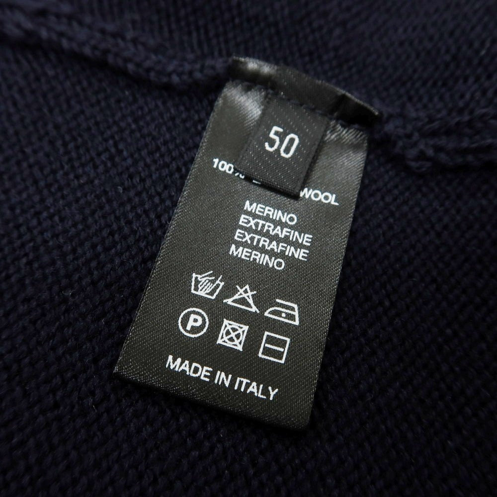 【中古】ロベルトコリーナ ROBERTO COLLINA ウール ハイネック プルオーバーニット ネイビー【 50 】【 状態ランクA 】【 メンズ 】