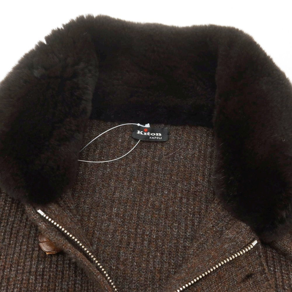 【中古】キートン Kiton カシミヤ カーディガン ダークブラウン【 表記なし(L位) 】【 状態ランクB 】【 メンズ 】