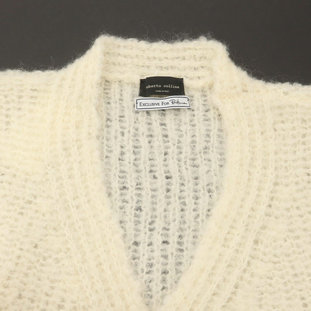 【中古】ロベルトコリーナ ROBERTO COLLINA × ロンハーマン ウールアルパカナイロン カーディガン アイボリー【 48 】【 状態ランクB 】【 メンズ 】