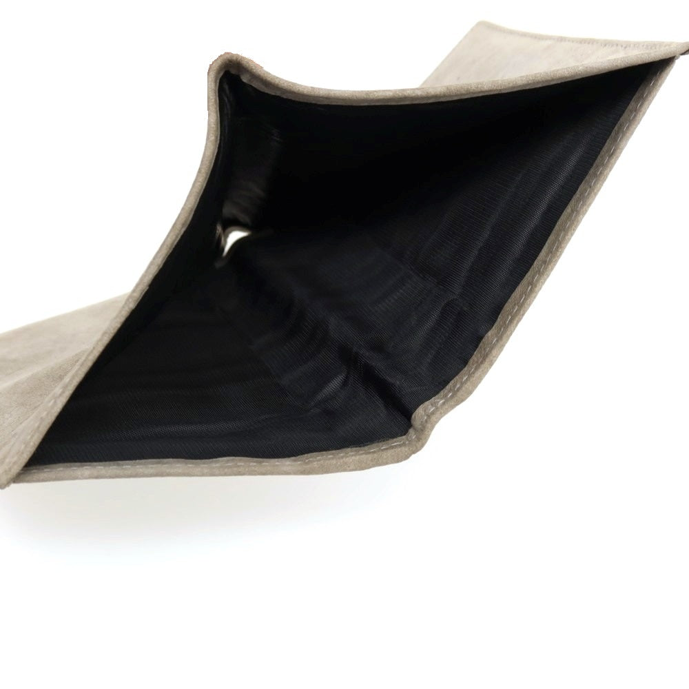 【中古】ベルヴェデーレ BELVEDERE FIRENZE エレファント レザー 二つ折り財布 グレイッシュカーキ【 状態ランクB 】【 メンズ 】