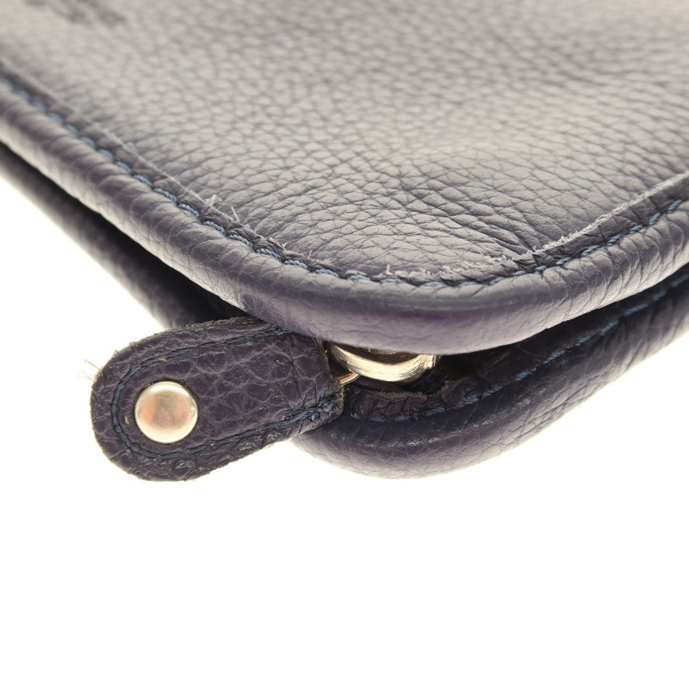 【中古】トラモンターノ TRAMONTANO グレインレザー ミニ クラッチバッグ ネイビー【 状態ランクB 】【 メンズ 】