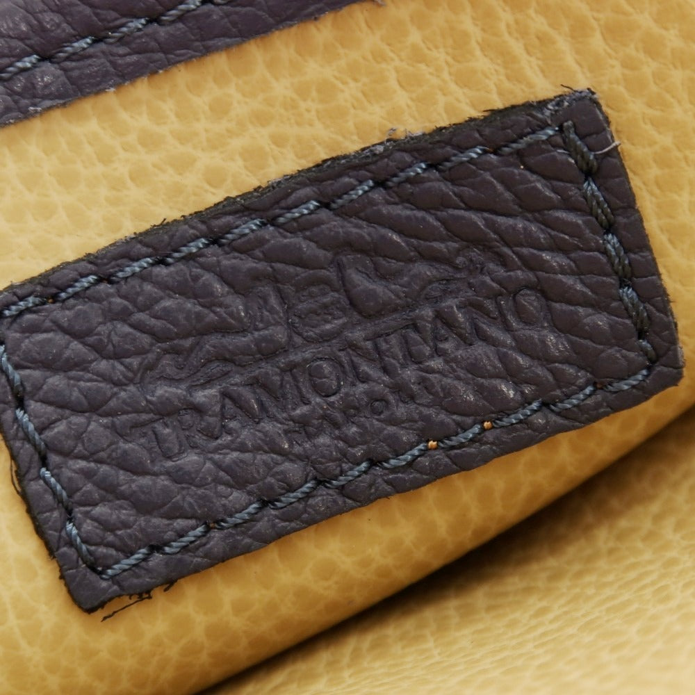 【中古】トラモンターノ TRAMONTANO グレインレザー ミニ クラッチバッグ ネイビー【 状態ランクB 】【 メンズ 】