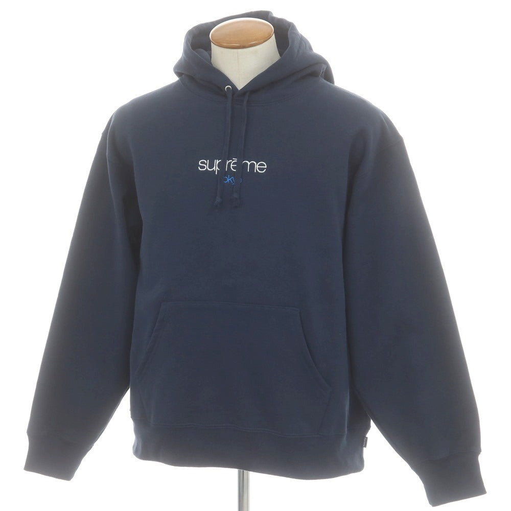 【中古】シュプリーム Supreme 2025年秋冬 Classic Logo Shop Hooded Sweatshirt パーカー ネイビー【 M 】【 状態ランクC 】【 メンズ 】