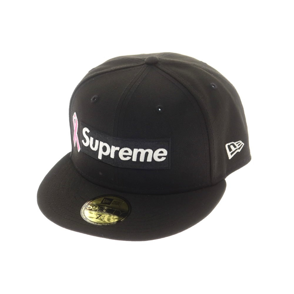 【中古】シュプリーム Supreme 2025年秋冬 Breast Cancer Awareness Box Logo New Era キャップ ブラック【 7 1/2 】【 状態ランクA 】【 メンズ 】