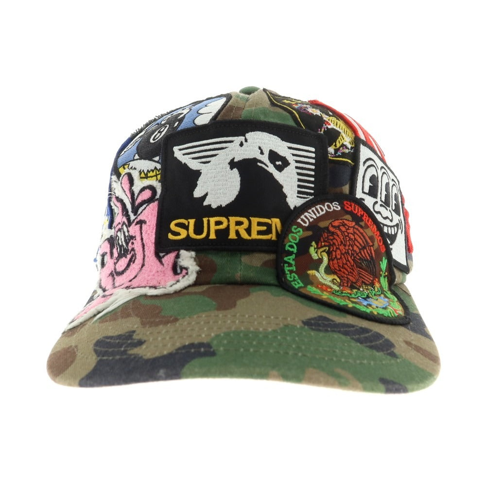 【中古】シュプリーム Supreme 2025年春夏 Patches 6-Panel BBキャップ グリーンxカーキ【 ONE SIZE(58cm) 】【 状態ランクB 】【 メンズ 】
