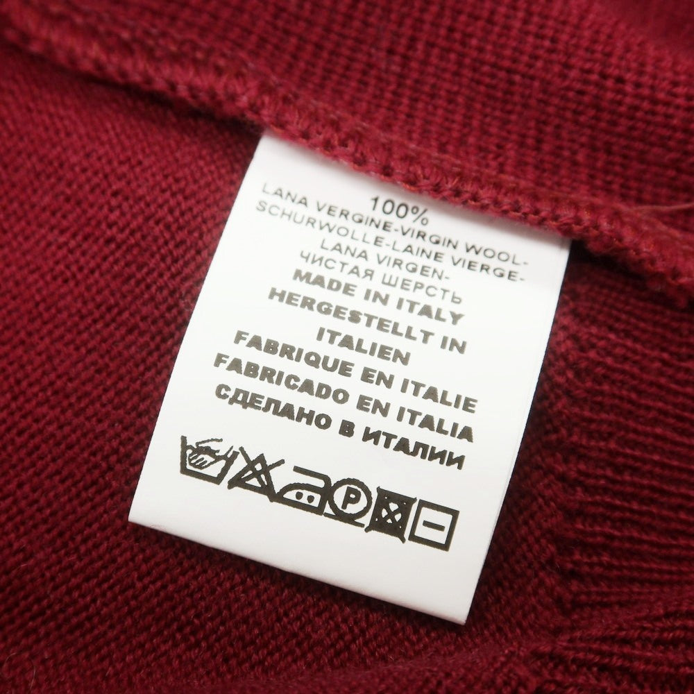 【中古】グランサッソ GRAN SASSO ウール ジレ ニットベスト ワインレッド【 44 】【 状態ランクB 】【 メンズ 】